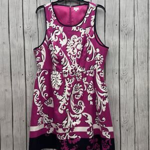 Crown & Ivy Magenta Paisley Dress Size 16